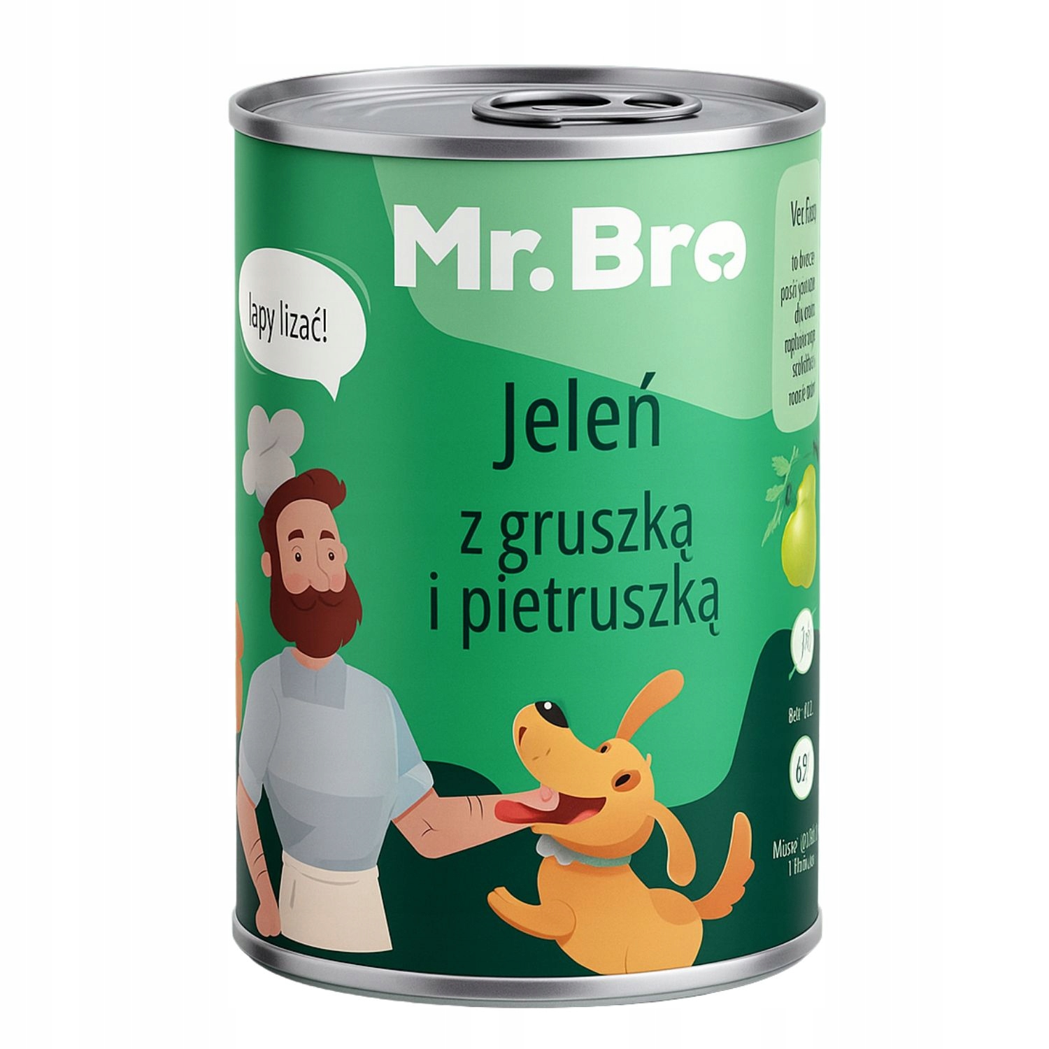 Karma mokra dla psa Mr. Bro Jeleń z Gruszką i pietruszką 400g