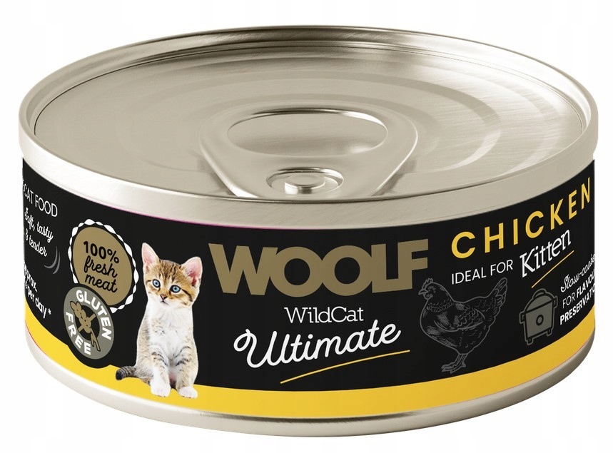 WOOLF WILD CAT ULTIMATE CAN KITTEN CHICKEN PATE 85g