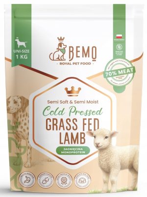 Bemo karma półwilgotna JAGNIĘCINA dla psa 1 kg COLD PRESSED