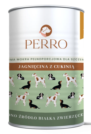 Perro mokra karma dla szczeniąt JAGNIĘCINA CUKINIA 400 g junior