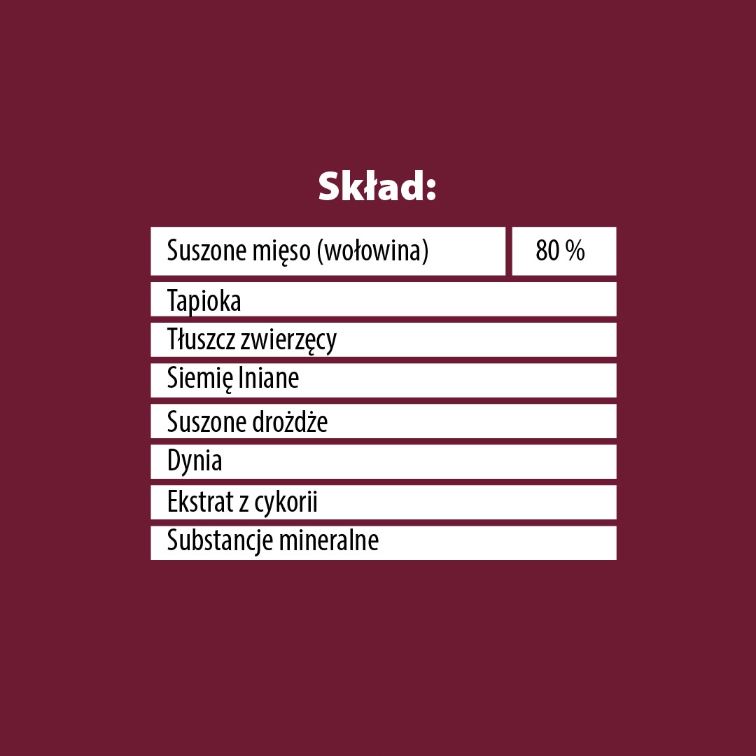 Pupil treserki dla psa wołowina 110g