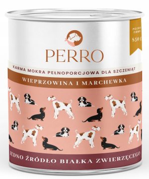 Perro mokra karma dla szczeniąt WIEPRZOWINA MARCHEW 850g