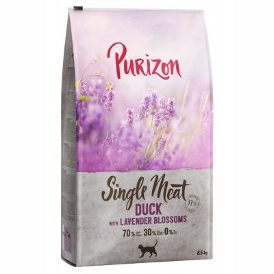 Purizon sucha karma dla kotów KACZKA KWIATY LAWENDY 6,5 kg single meat