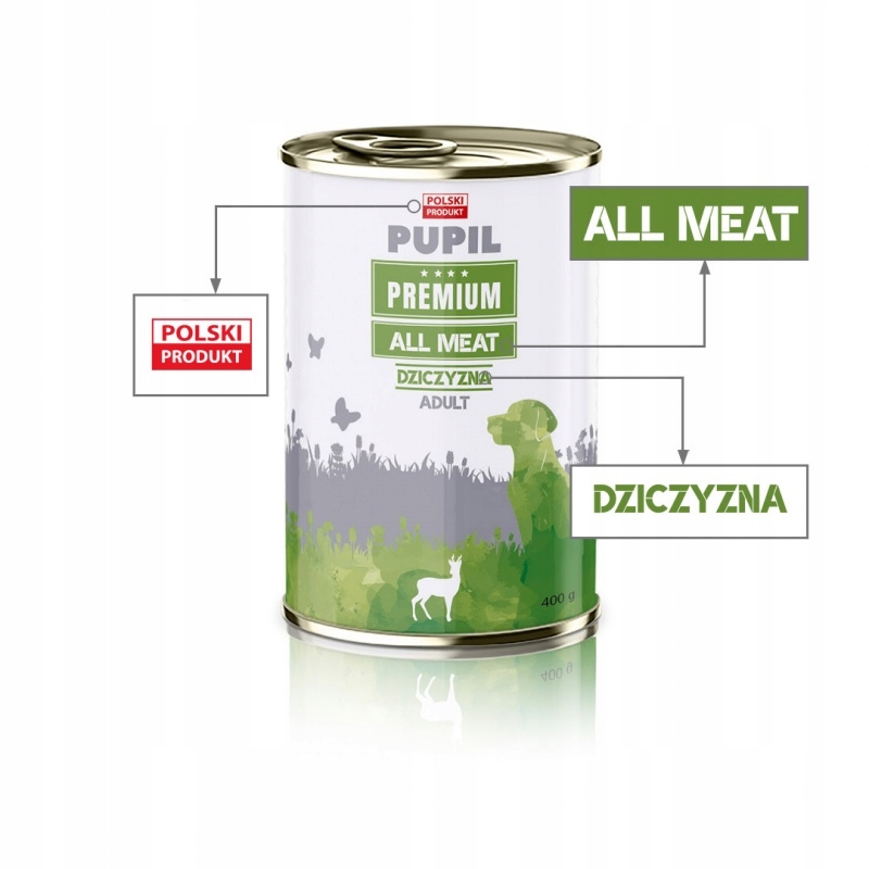 Pupil biały dziczyzna 800g