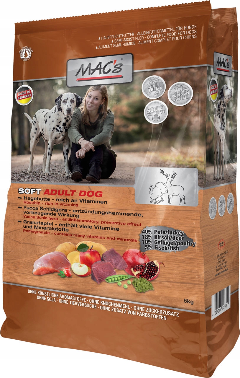 MACs pies soft indyk jeleń 5 kg