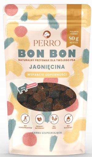 Perro przysmaki dla psa BON BON JAGNIĘCINA – wsparcie odporności 80g