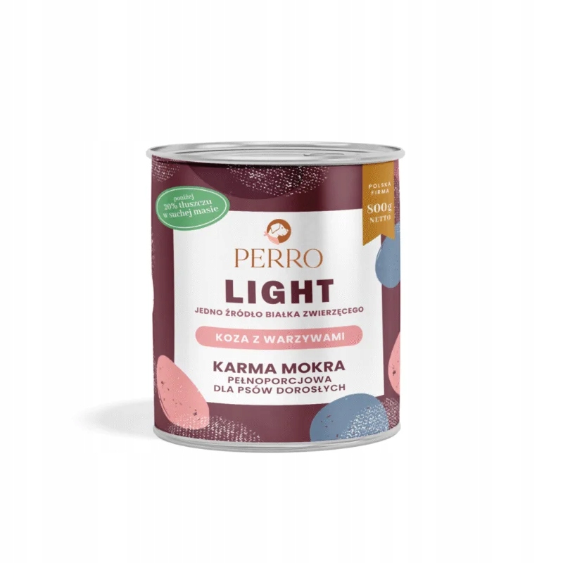 Perro LIGHT KOZA WARZYWA karma mokra dla psa 800 G