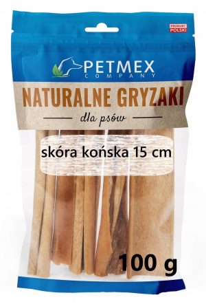 PETMEX SKÓRA KOŃSKA przysmak gryzak naturalny dla psa 15cm 100g