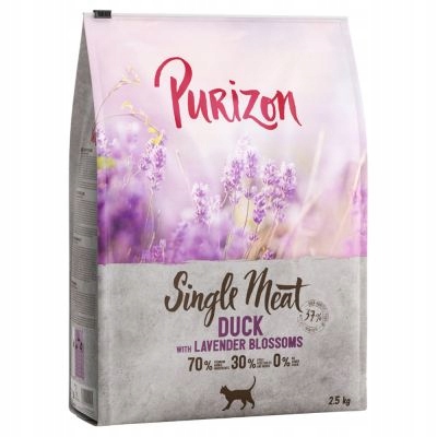 Purizon sucha karma dla kota KACZKA KWIATY LAWENDY 2,5 KG monobiałkowa