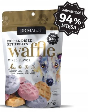 DrMalou WAFLE Z LIOFILIZOWANEGO MIĘSA KURCZAKA przysmak dla psa 120 g