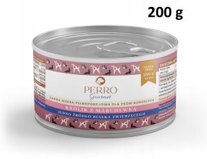 Perro puszka królik z marchewką 200g
