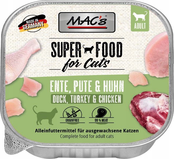 MAC’s karma dla kota KACZKA INDYK KURA tacka 100g