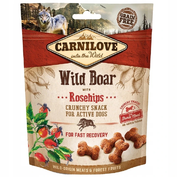 Carnilove crunchy dzik dzika róża 200g
