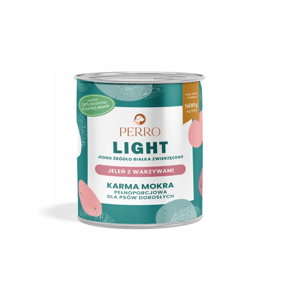 Perro LIGHT JELEŃ Z WARZYWAMI 800g mokra karma dla psa monobiałkowa