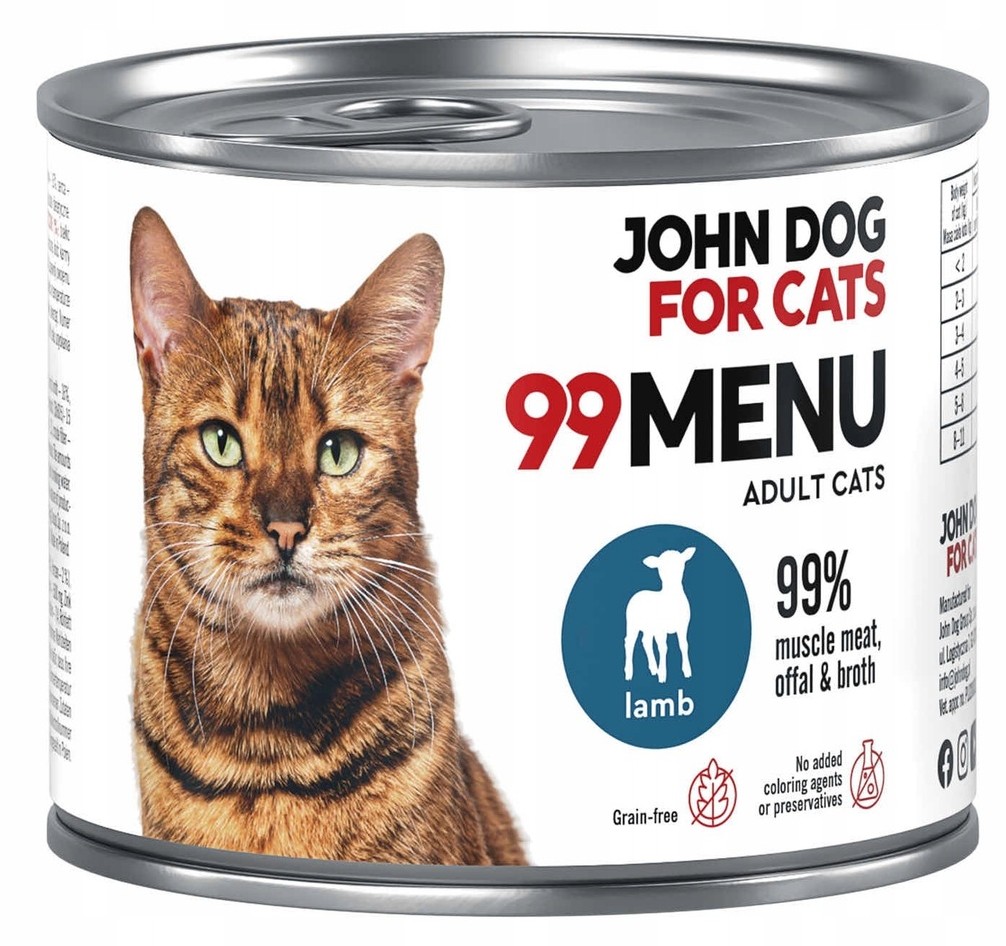 200g John Dog For Cats JAGNIĘCINA 200G 99 Menu mokra karma dla kota