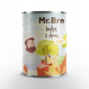 Mr. Bro mokra karma dla psa INDYK Z DYNIĄ LIGHT z prebiotykami 400g