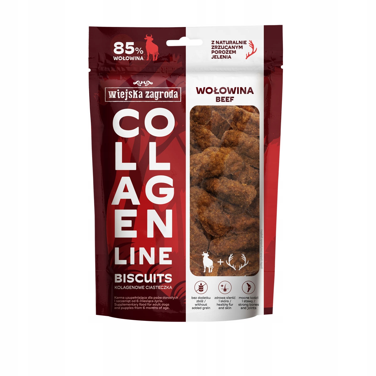 WZ Przysmak dla psa Kolagenowe ciasteczka z wołowiną 90g