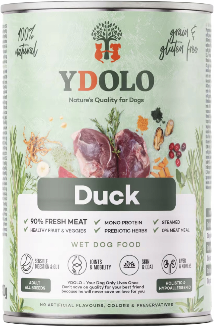 Ydolo KACZKA 400g karma mokra dla psa