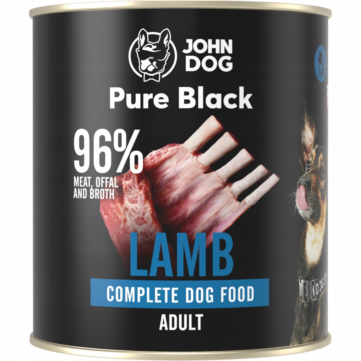 800g JOHN DOG morka karma dla psa JAGNIĘCINA PURE BLACK 800 g