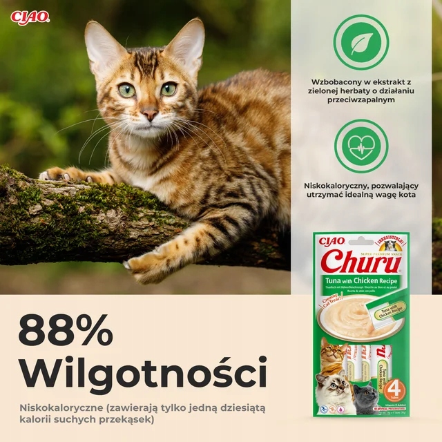 …Churu przysmak dla kota krem TUŃCZYK KURCZAK 4x14g eu102