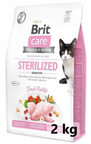 Brit Care sucha karma dla kotów sterylizowanych KRÓLIK Sensitive 2kg