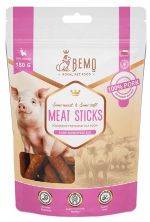 BEMO przysmak dla psa WIEPRZOWINA Meat Sticks 180g smaczki monoproteinowe
