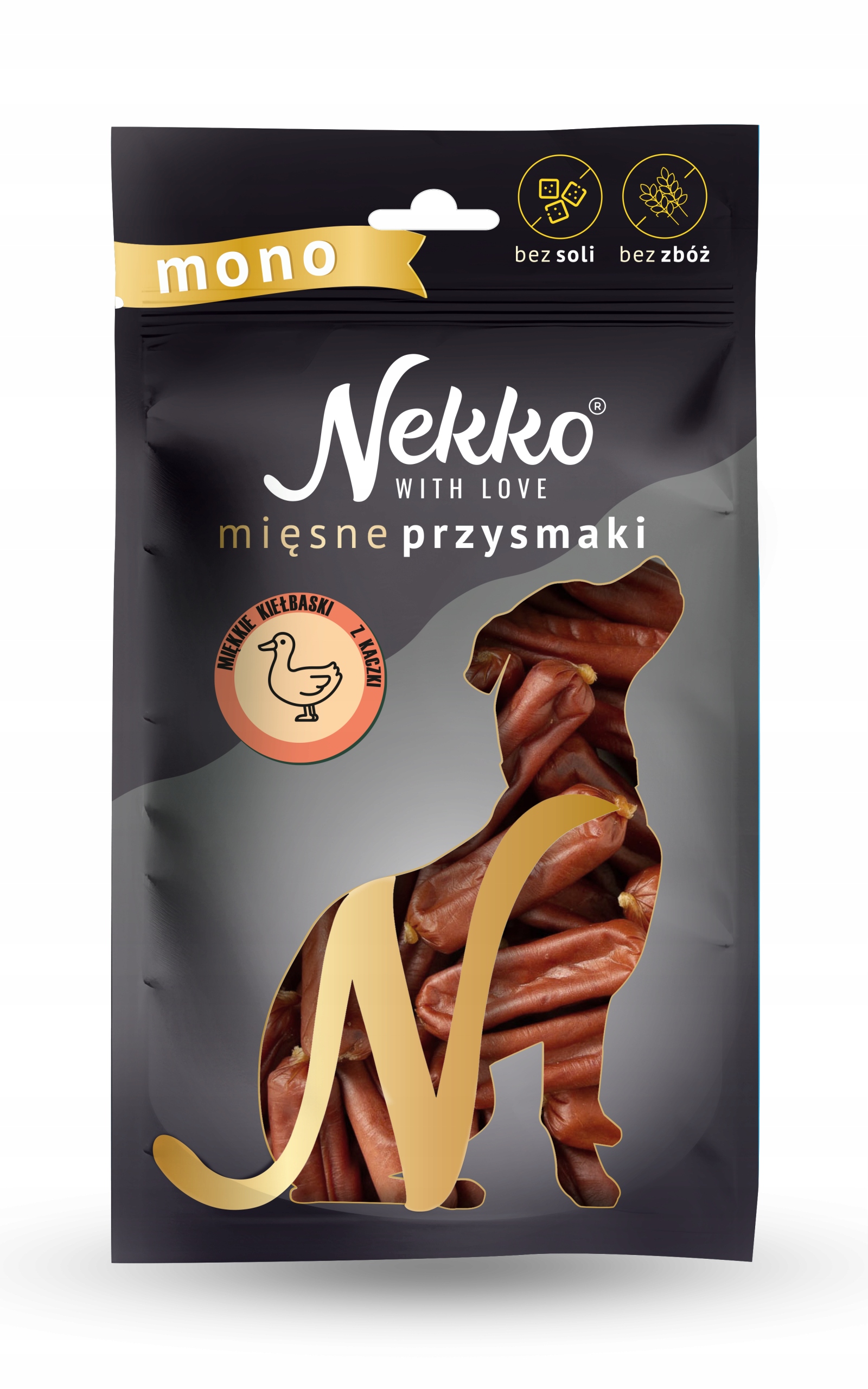 Nekko Mono przysmaki dla psa KIEŁBASKI Z KACZKI 80g