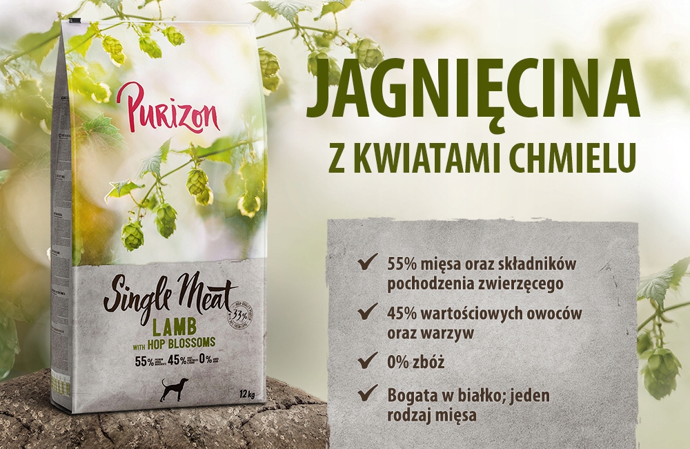 Purizon sm jagnięcina z kwiatami chmielu 1kg