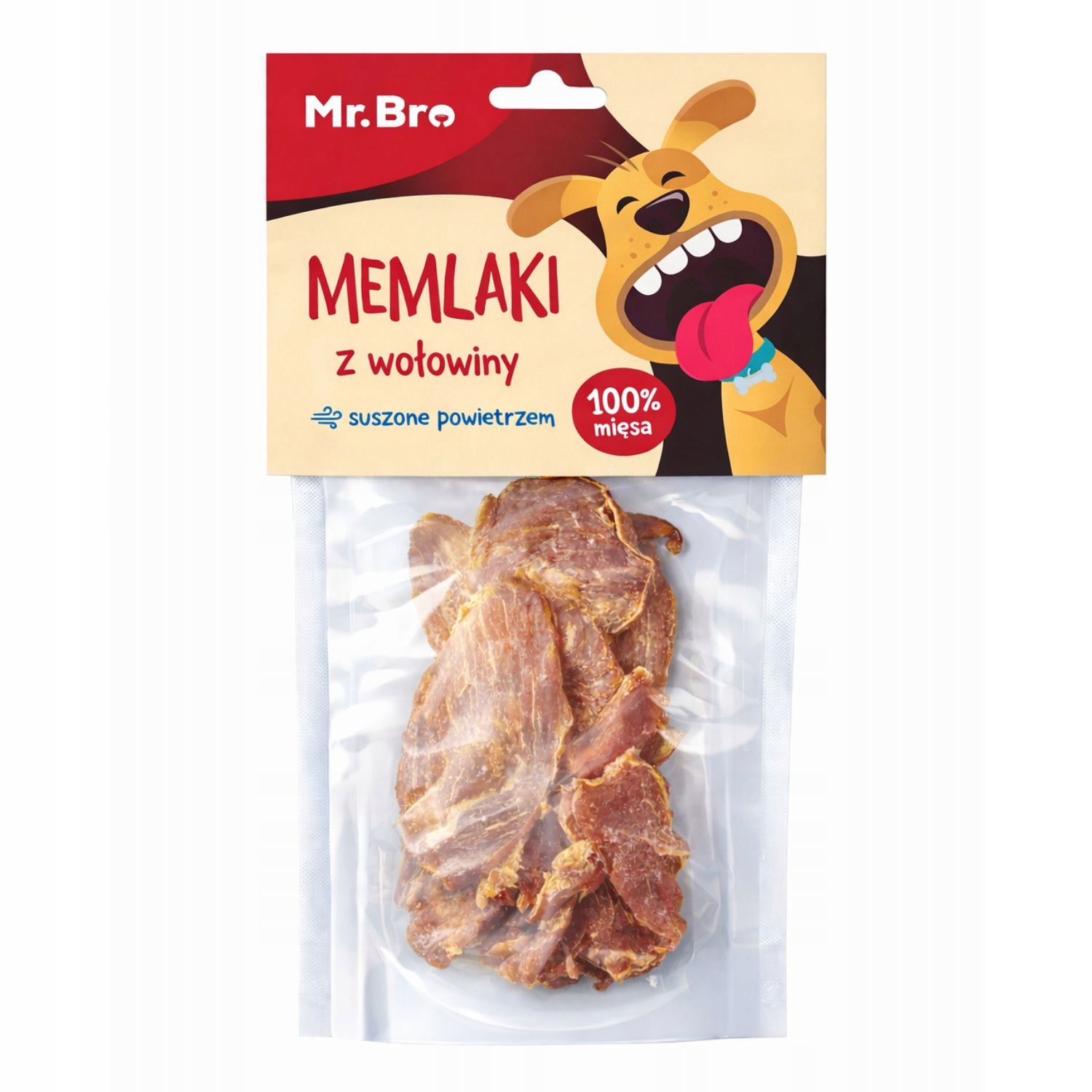 Mr. Bro Memlaki WOŁOWINA W PŁATACH 150g naturalny przysmak dla psa