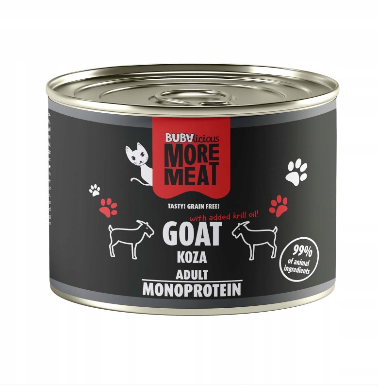 BUBA mokra karma dla kota KOZA 185g monobiałkowa