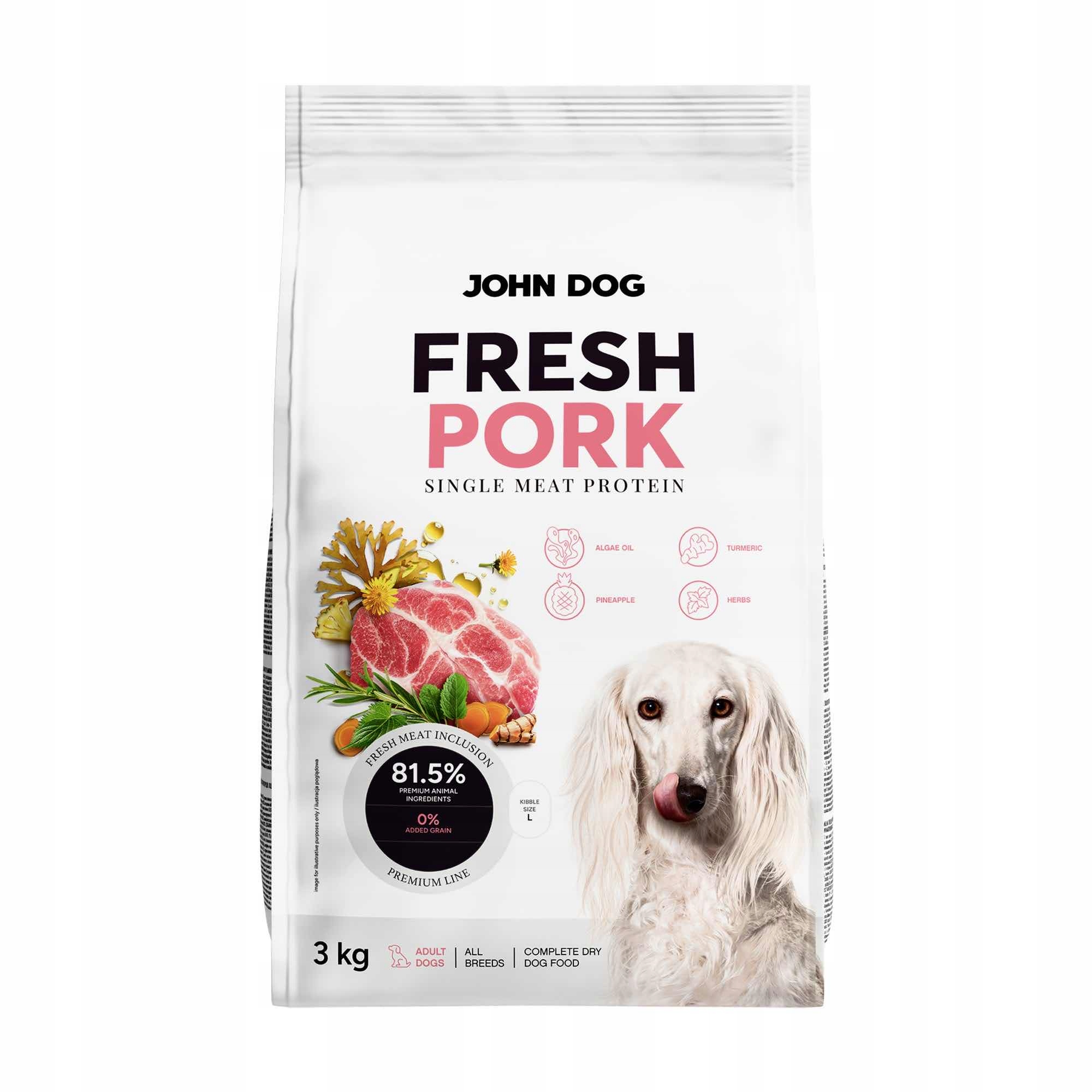 JD Fresh sucha karma WIEPRZOWINA dla psa 3 kg