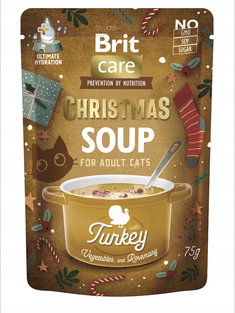 Brit Care świąteczna zupka dla kota INDYK ROZMARYN 75g