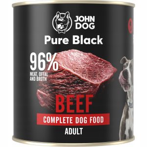 800g JOHN DOG  WOŁOWINA PURE BLACK 800 g