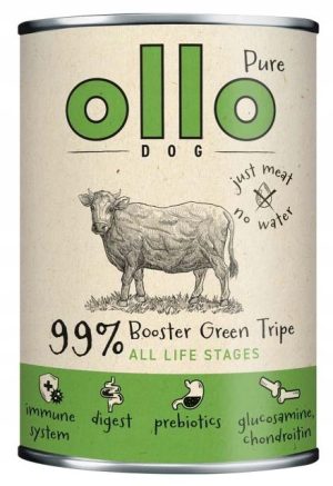 Ollo mokra karma dla psa ZIELONE ŻWACZE 400g booster digest