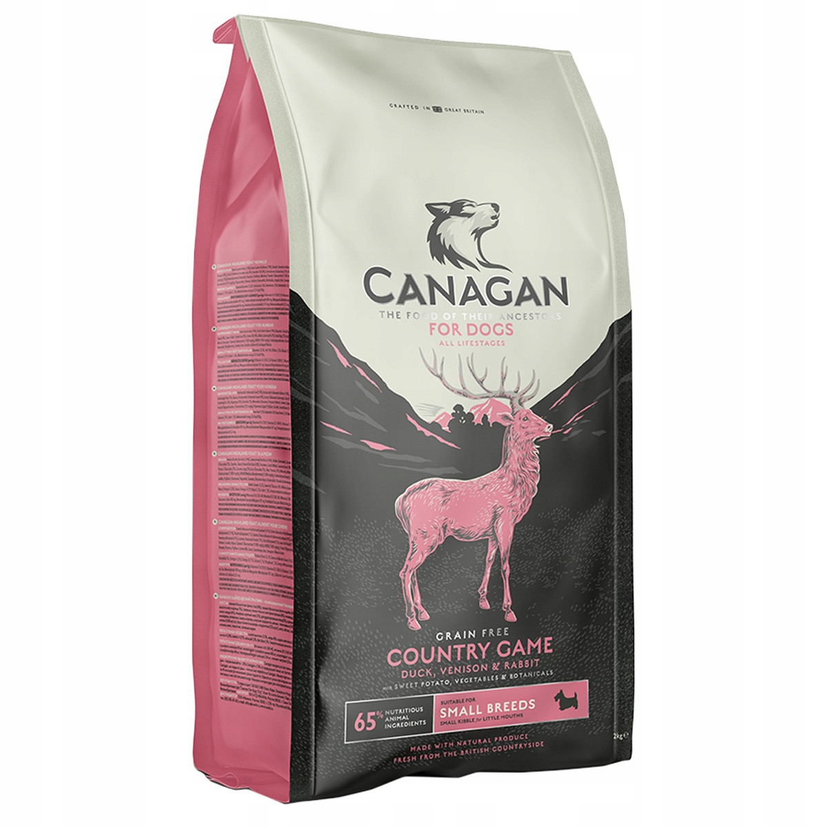 Canagan sucha karma dla psa KACZKA DZICZYZNA KRÓLIK 2kg małe rasy