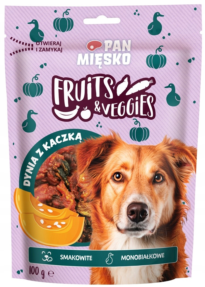 Pan Mięsko przysmak dla psa DYNIA OWINIĘTA KACZKĄ 100g Fruits&Veggies