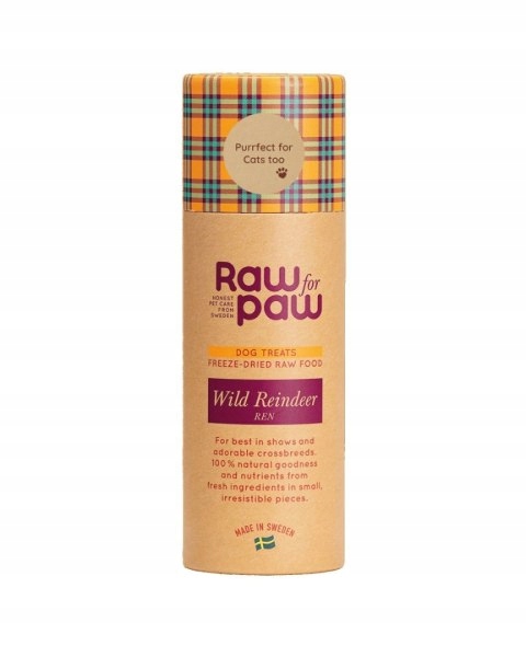 RAW for PAW Przysmaki liofilizowane dla psa i kota RENIFER 45g