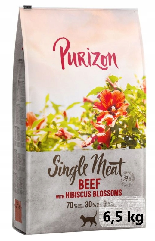 Purizon sucha karma dla kota WOŁOWINA HIBISKUS 6,5 KG single Meat