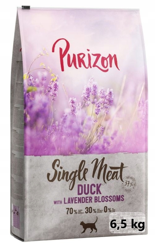 Purizon sucha karma dla kotów KACZKA KWIATY LAWENDY 6,5 kg single meat