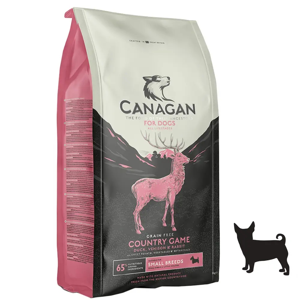 Canagan sucha karma dla psa KACZKA DZICZYZNA KRÓLIK 2kg małe rasy