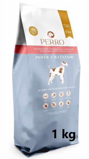 Perro INDYK Z BATATAMI sucha karma dla psów z alergią 1 kg