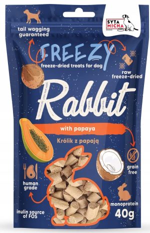 Syta Micha przysmaki liofilizowane KRÓLIK PAPAJA 40G dla psa