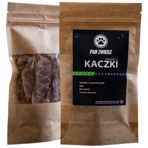Pan Zwierz suszone smaczki Z KACZKI dla psa i kota 100% mięsa 25 g