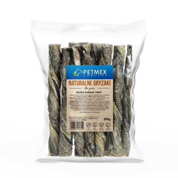 Petmex SKÓRA DORSZA WARKOCZ naturalny gryzak dla psa 200g