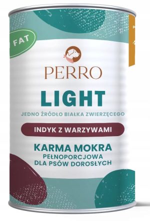 Perro LIGHT indyk warzywa karma mokra dla psa 400g
