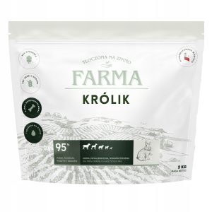 Farma sucha karma dla psa KRÓLIK 2 kg tłoczona na zimno psy dorosłe