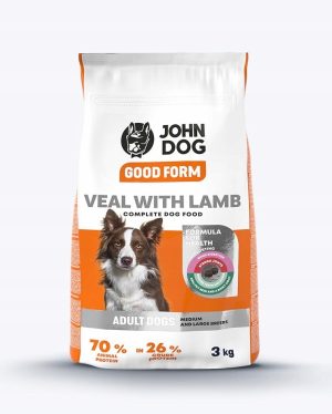 JD GF sucha karma ś/d rasy cielęcina z jagnięciną 3kg