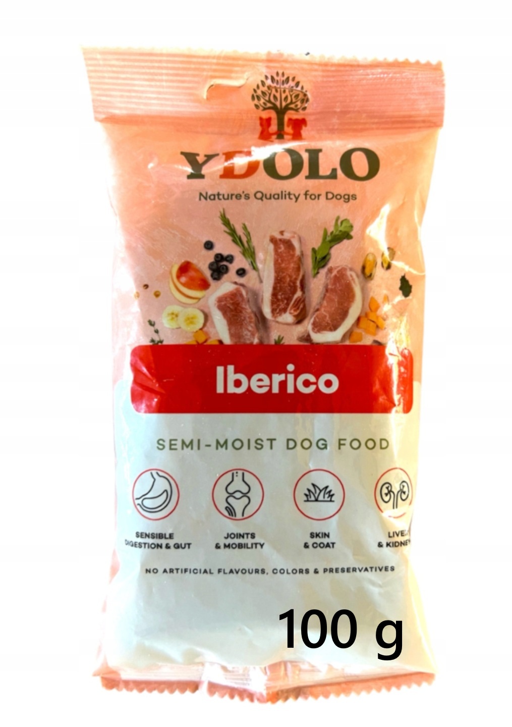 YDOLO karma dla psa IBERICO WIEPRZOWINA karma półwilgotna 100g