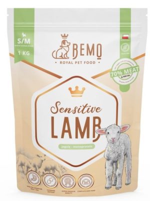 BEMO sucha karma dla psa z JAGNIĘCINĄ hypoalergiczna sensitive S/M 1 kg
