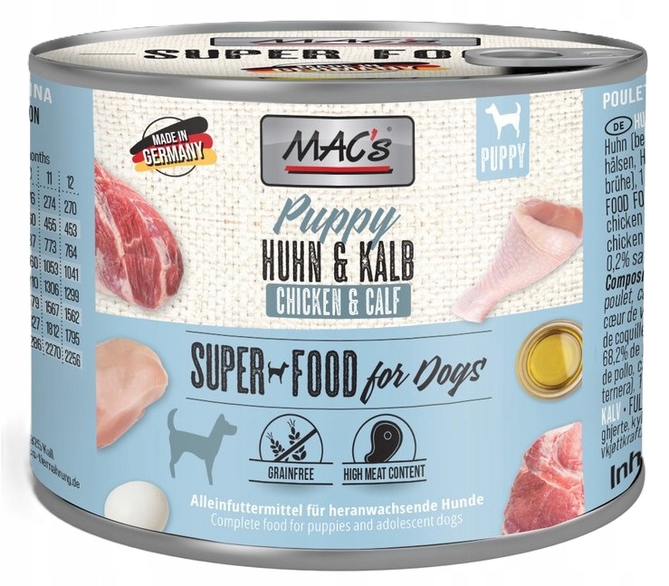 MAC’s mokra karma dla szczeniąt KURCZAK CIELĘCINA 200g